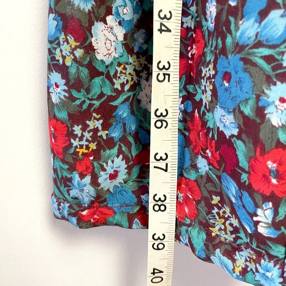 Vintage Handmade Prairie Maxi Skirt Sz 6‎ Tiered Ruffle Floral Folk Cottage Boho